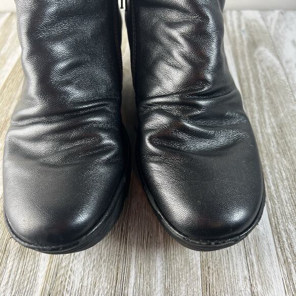 Fly London Womens Yoxy Zipper Wedge Ankle Boots EU 38 US 7.5 Graphite Leather - Picture 3 of 13